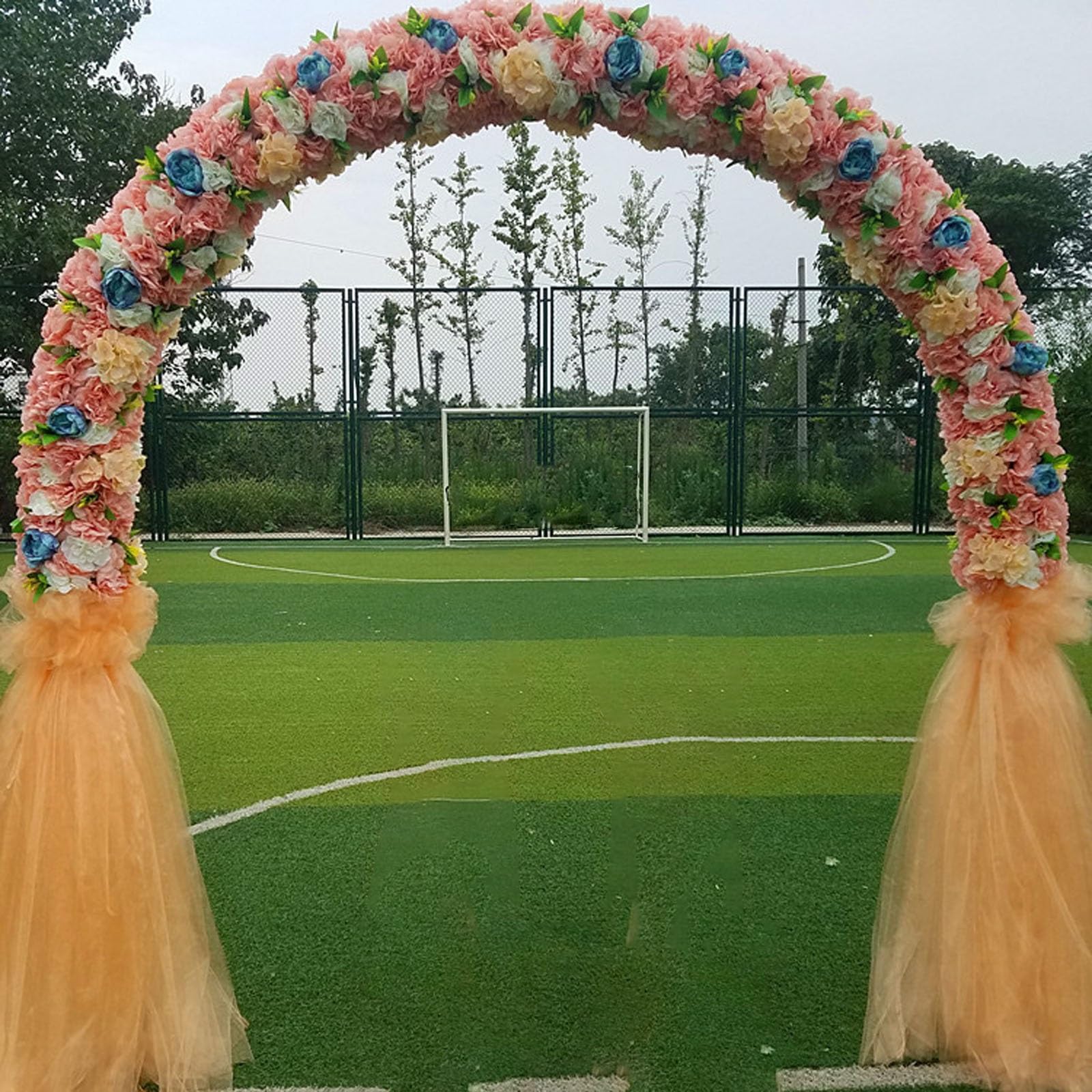 Arch de Boda Decoracion Boda con Flores, Agrandar la Base, Acero Galvanizado, de Boda y Baby Shower, Fiesta de Cumpleaños, Decoración de Graduación(Champagne,Archoil)