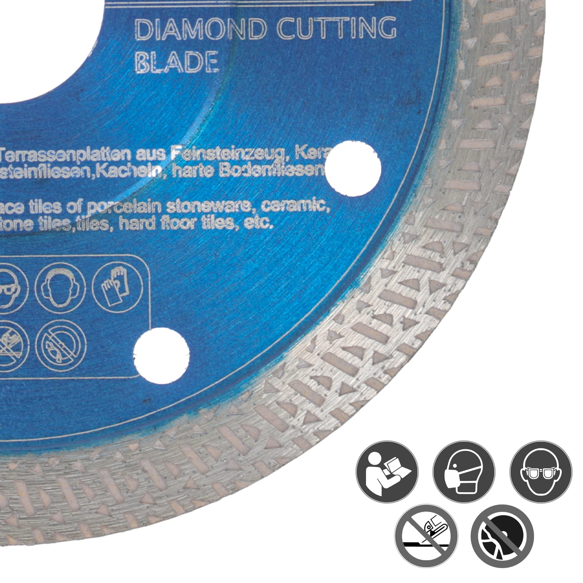 PRODIAMANT F50 Disco Diamantato Professionale 125 mm x 22,23 mm - gres porcellanato, ceramica, taglio a secco fino, taglio preciso senza scheggiature, ideale per smerigliatrice angolare