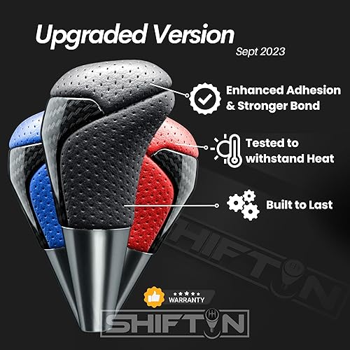 Miniatura 2 de Pomo de palanca de cambios de cuero negro para Toyota Land Cruiser Tundra 4Runner Hilux Fortuner y Lexus LX