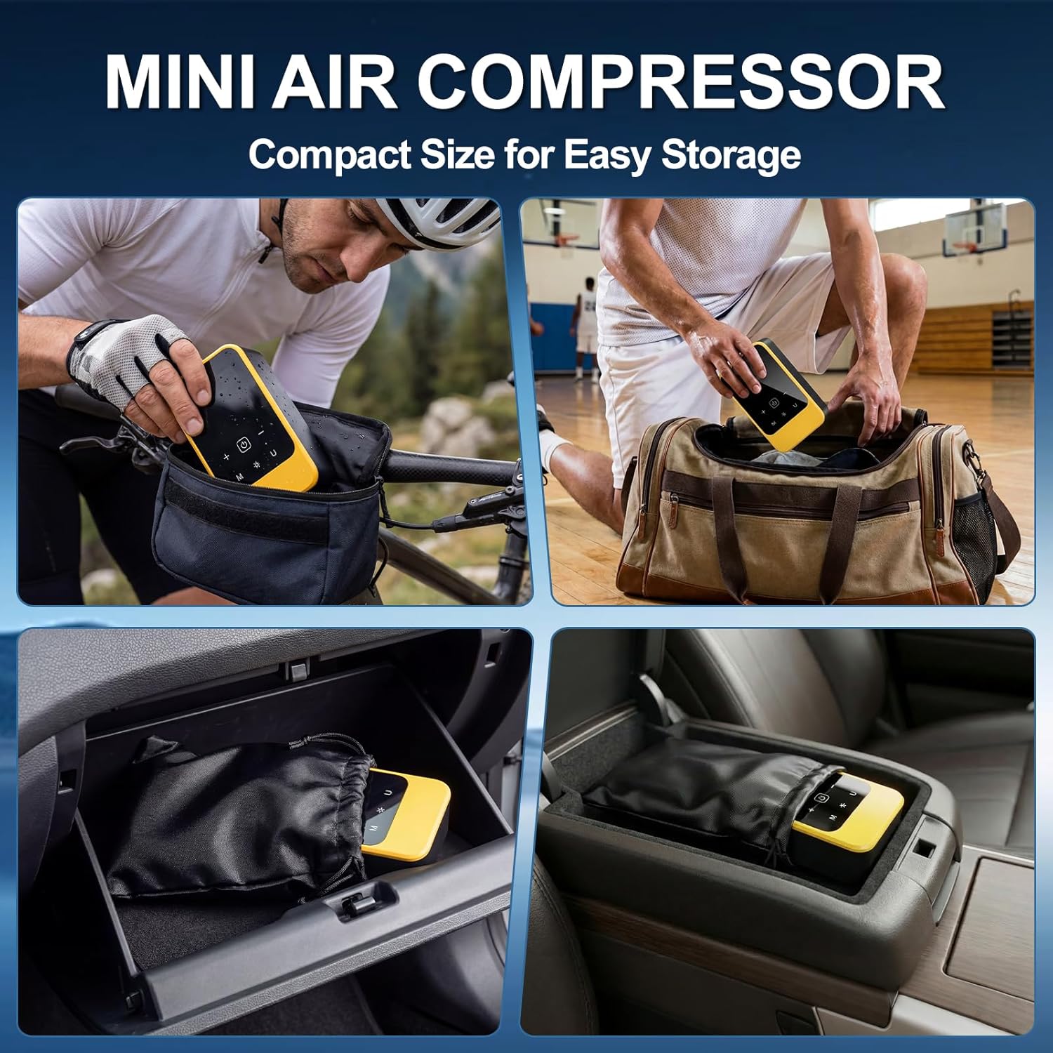 Air Compressor, 150PSI,Car Tire Inflator Portable Air Pump for Car Motorcycle Bicycle, Auto Tire Pump Bike Inflator Car Accessories