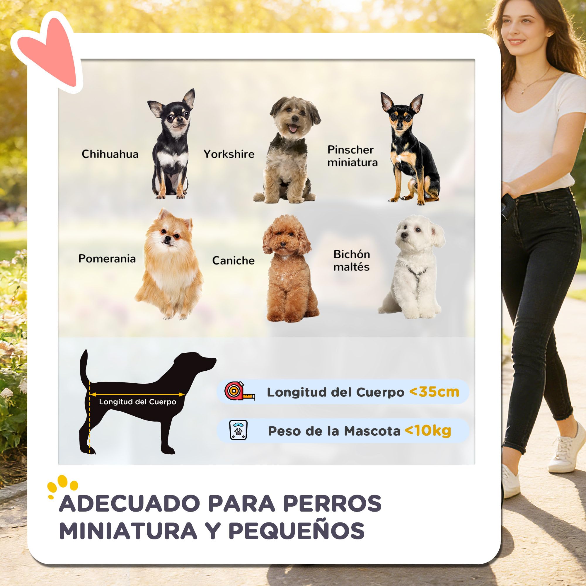 PawHut Carrito para Perros Plegable, Cochecito para Perros Pequeños con Cesta de Almacenaje, Ventanas de Malla, Portavasos y Ruedas, Carga 10 kg, 77x44x102 cm, Gris Oscuro