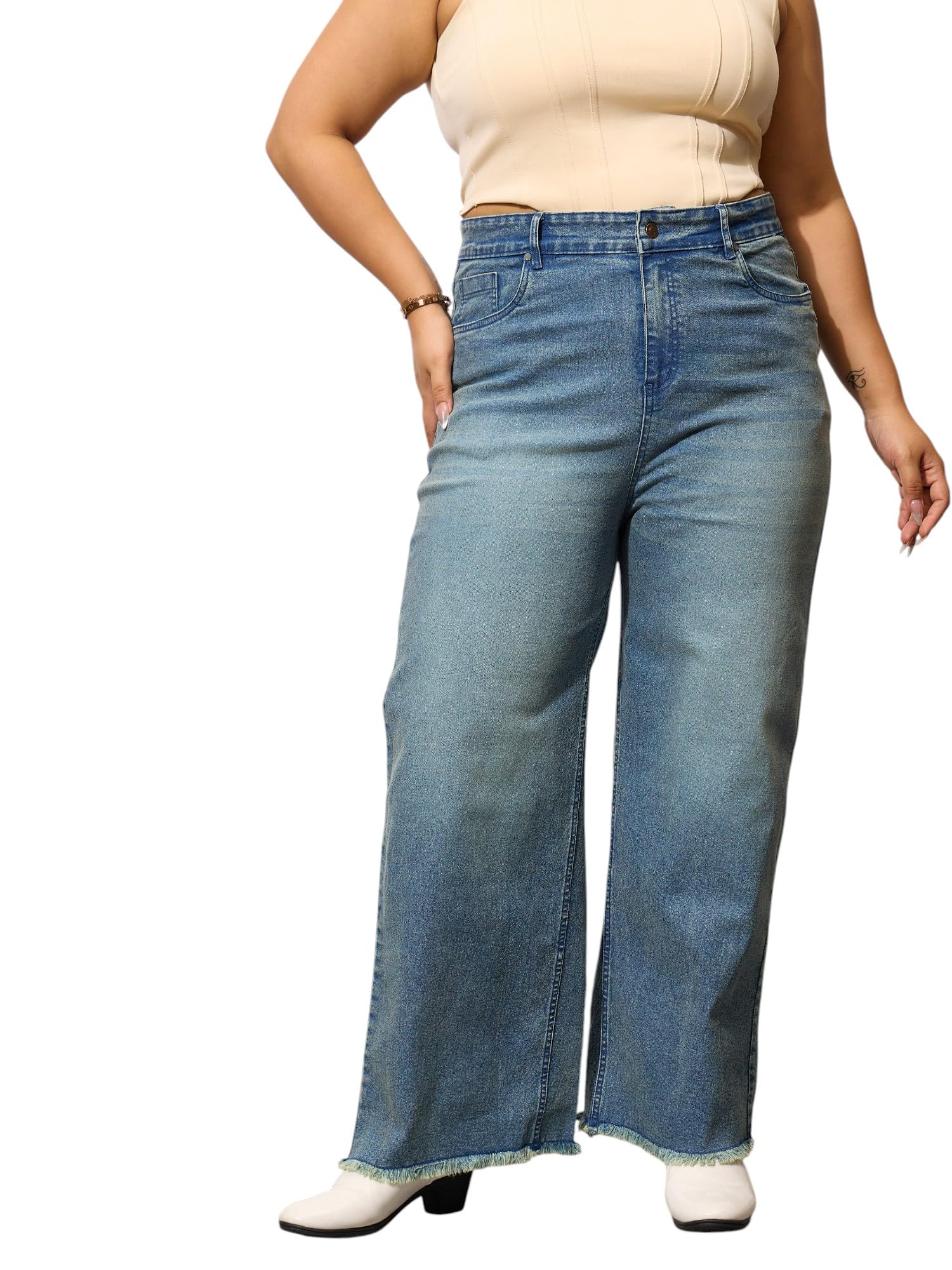 sassafras curve Women Straight Fit Jeans-picture-35
