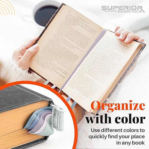 Miniatura 7 de Superior Essentials Marcapáginas magnético de múltiples cintas bíblicas con iniciales en relieve personalizables, cinta bíblica acoplable,