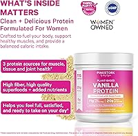 Vista 2 de Pink Stork Proteína en polvo para mujeres, 0.71 oz de proteína en polvo a base de plantas con fibra + superalimentos, sin gluten, sin lácteos, sin