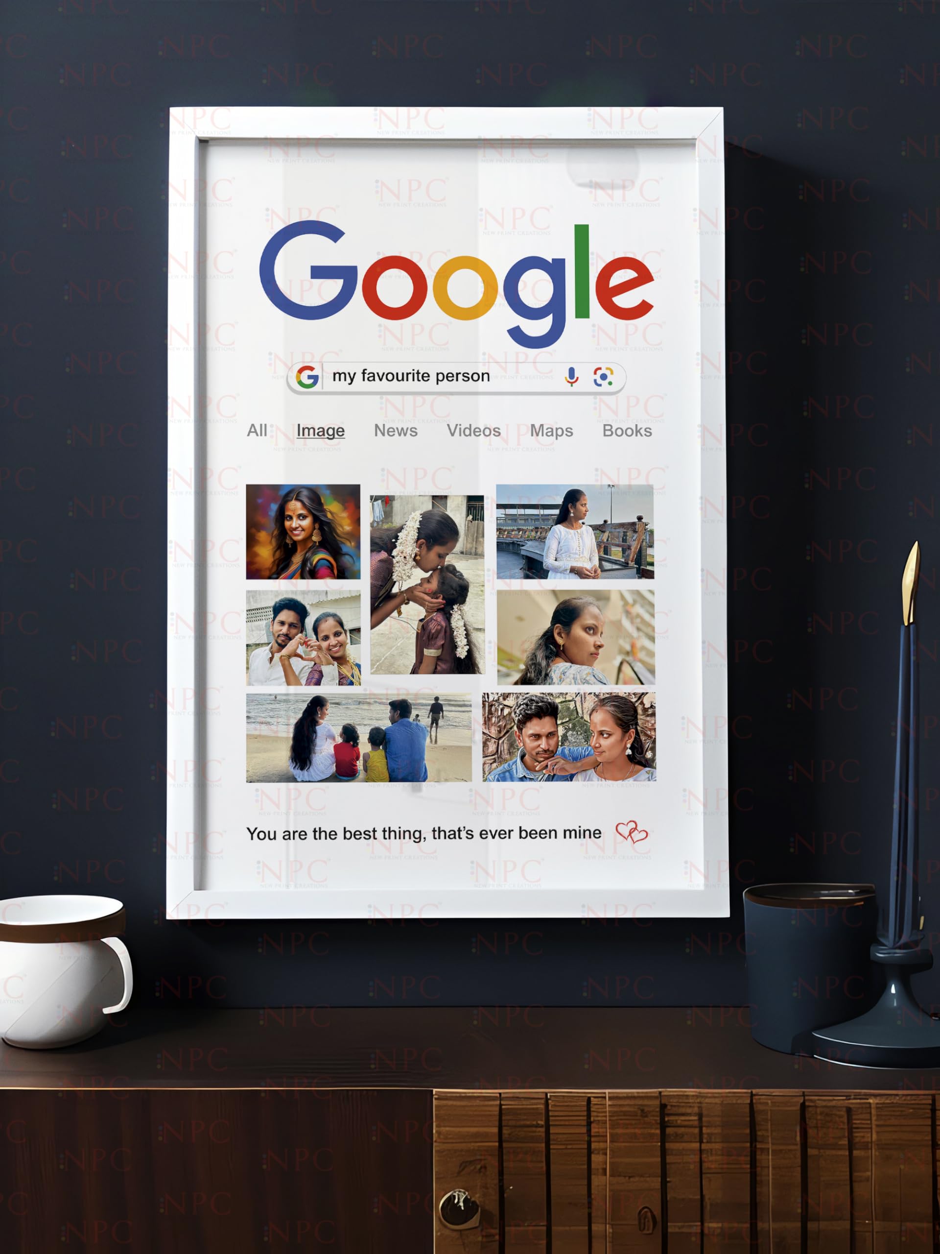 New Print Creations Google Search Photo for Special Person | Wedding Gift, Anniversary Gift, Birthday Gift | Photo Frame | Wooden Frame (Google Search Theme - Big 47 * 35.2 CM) (B0D4DZZMV6) Amazon Price History, Amazon Price Tracker