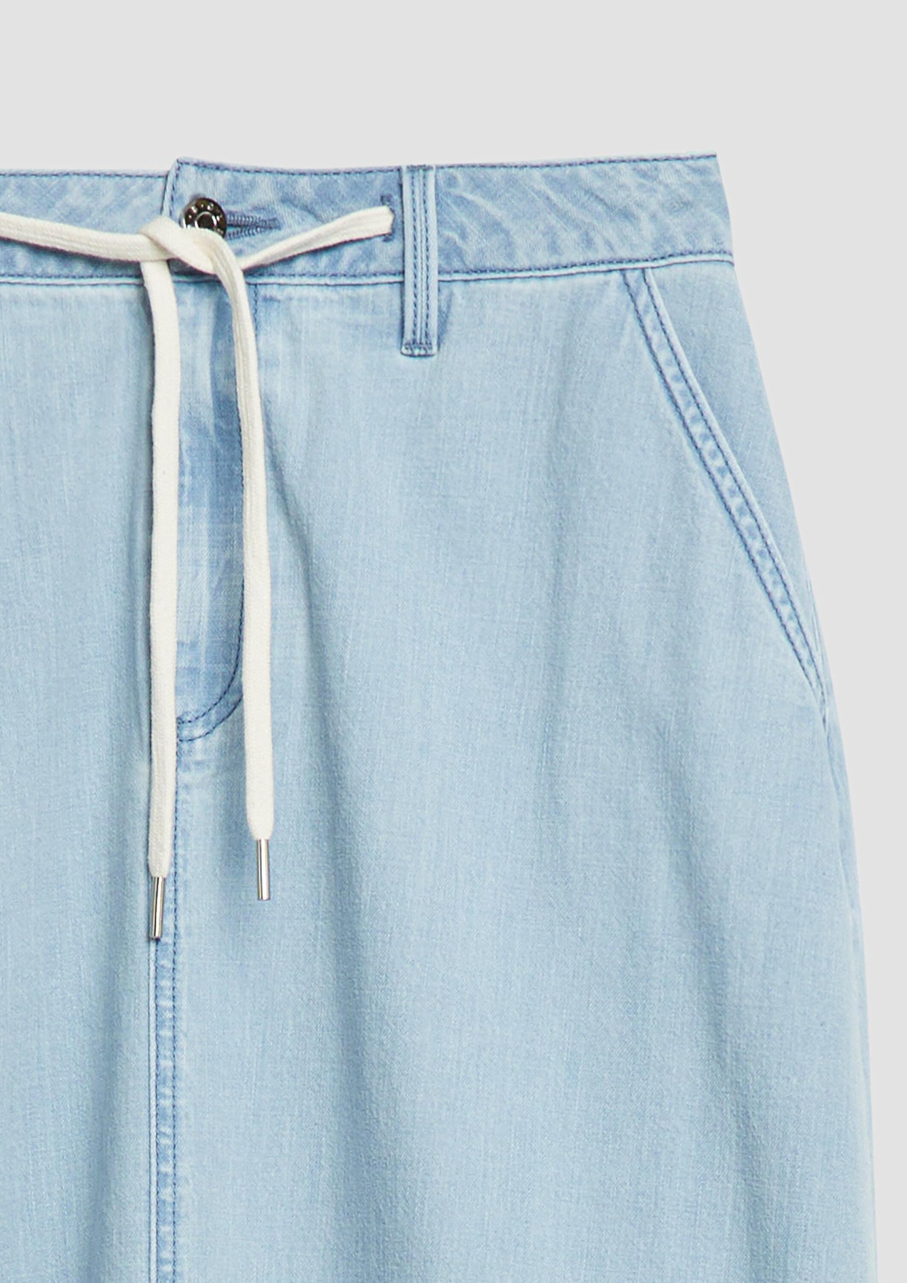 s.Oliver Damen Midi-Denimrock – High Rise, Regular Fit, Baumwoll-Denim, A-Linie – Für Urlaub
