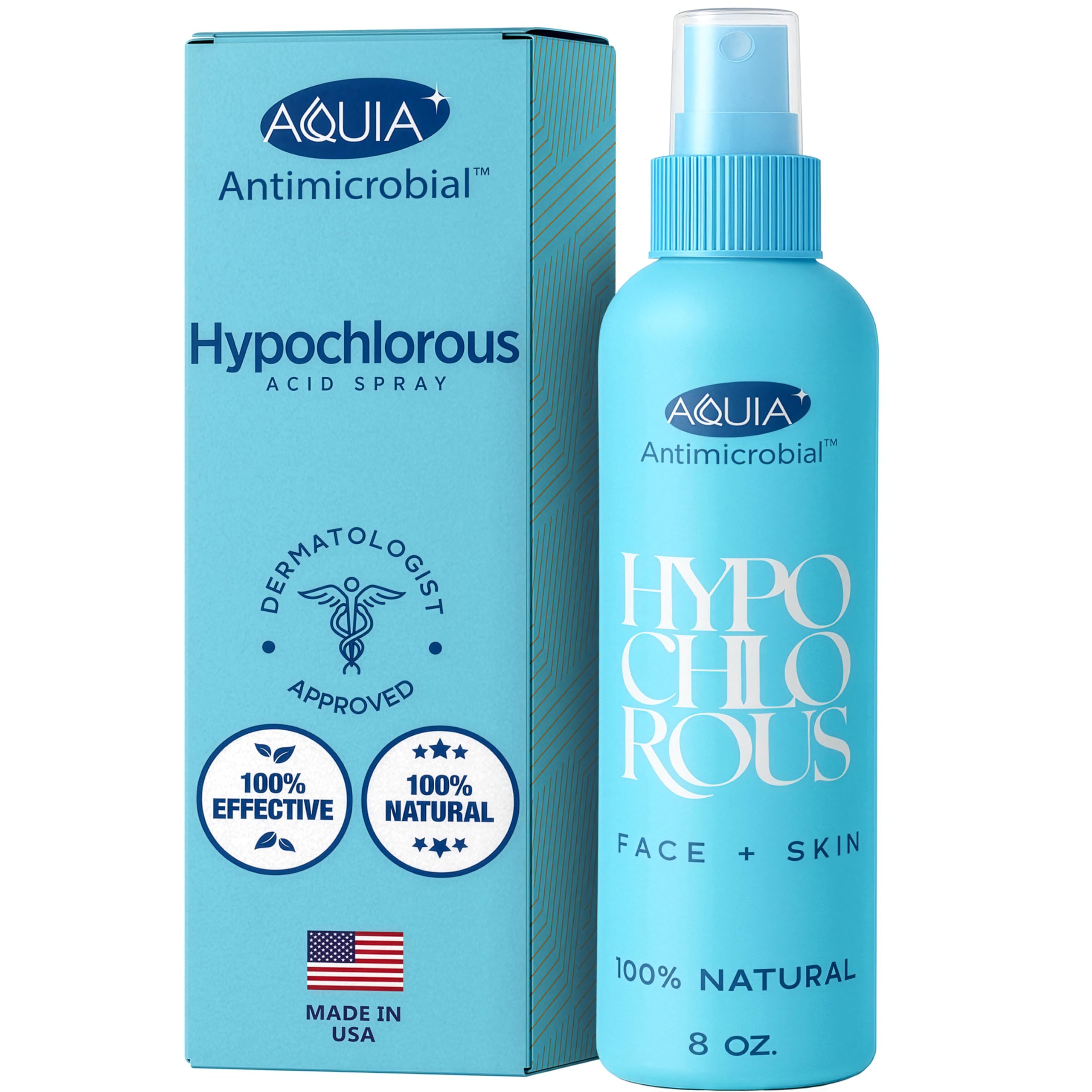 Hypochlorous Acid Spray for Face and Skin Facial Cleanser 8oz Face Mist Hypochlorous Acid Spray for Skin Acne