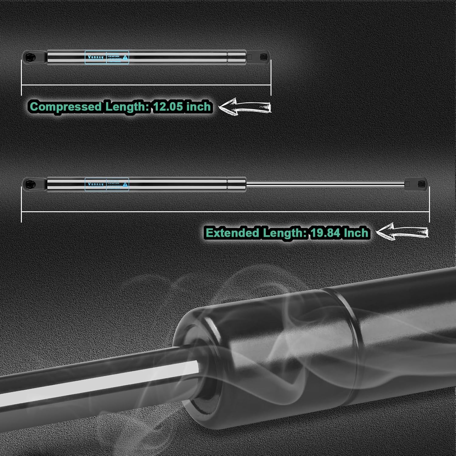 Vurkcy 2 PCS Rear Window Glass Shocks Struts Lift Supports Gas Springs Fit for 2007-2014 Chevrolet/Chevy Suburban/Tahoe/GMC Yukon, 2007-2011 Cadillac Escalade, Replacement 6157 SG330073