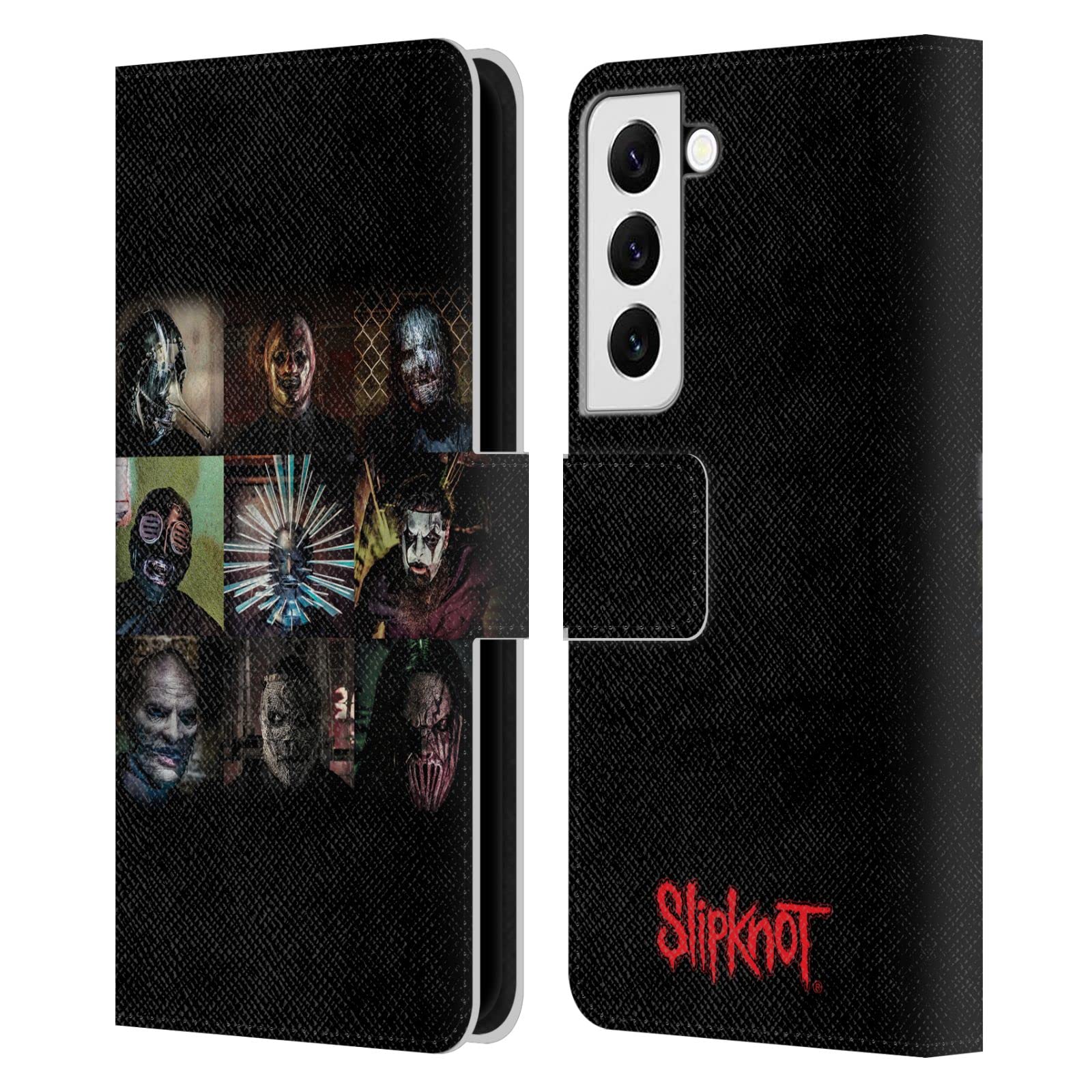 Funda libro Slipknot Samsung S22 5G evita arañazos en la pantalla con cuero protector 7