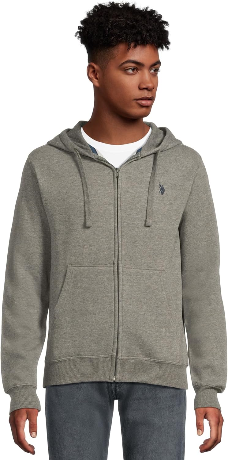 U.S. Polo Assn. mens Long Sleeve Full Zip Hoodie