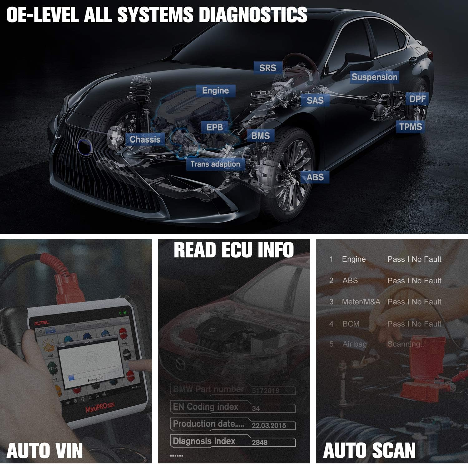 Nеw Dеаl Autel Scanner MaxiPRO MP808K Car Diagnostic Scan Tool [with $150 Adapter kit], 2022 New Model of MP808, MaxiDAS DS808, Same as MS906, with Bi-Directional Control, All Systems Diagnostics, 30+ Services