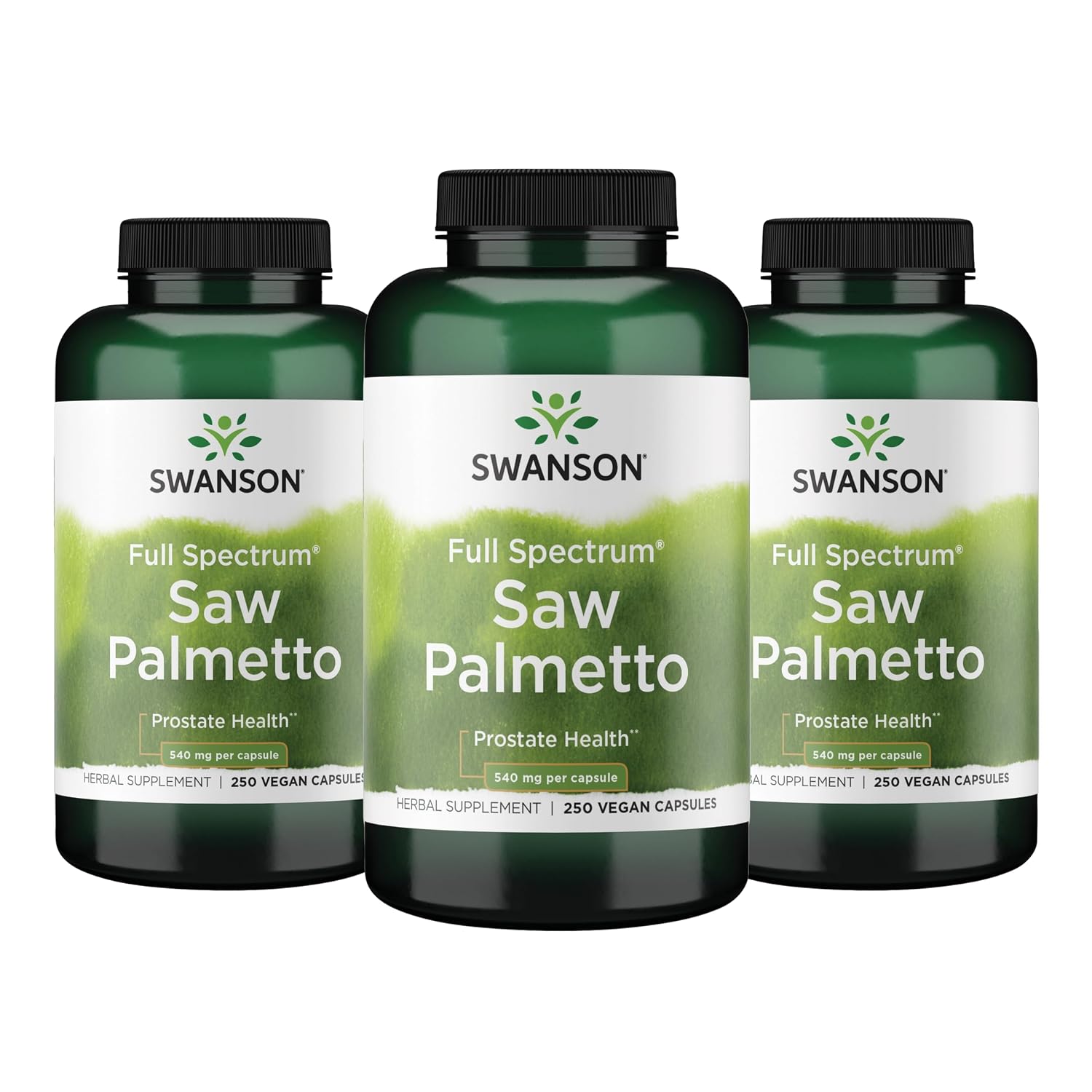 Swanson Saw Palmetto Full Spectrum Herbal Supplement for Men Seeking Prostate, Hair, and Urinary Health Support - 540 mg (250 Vegan Capsules) - Image 8