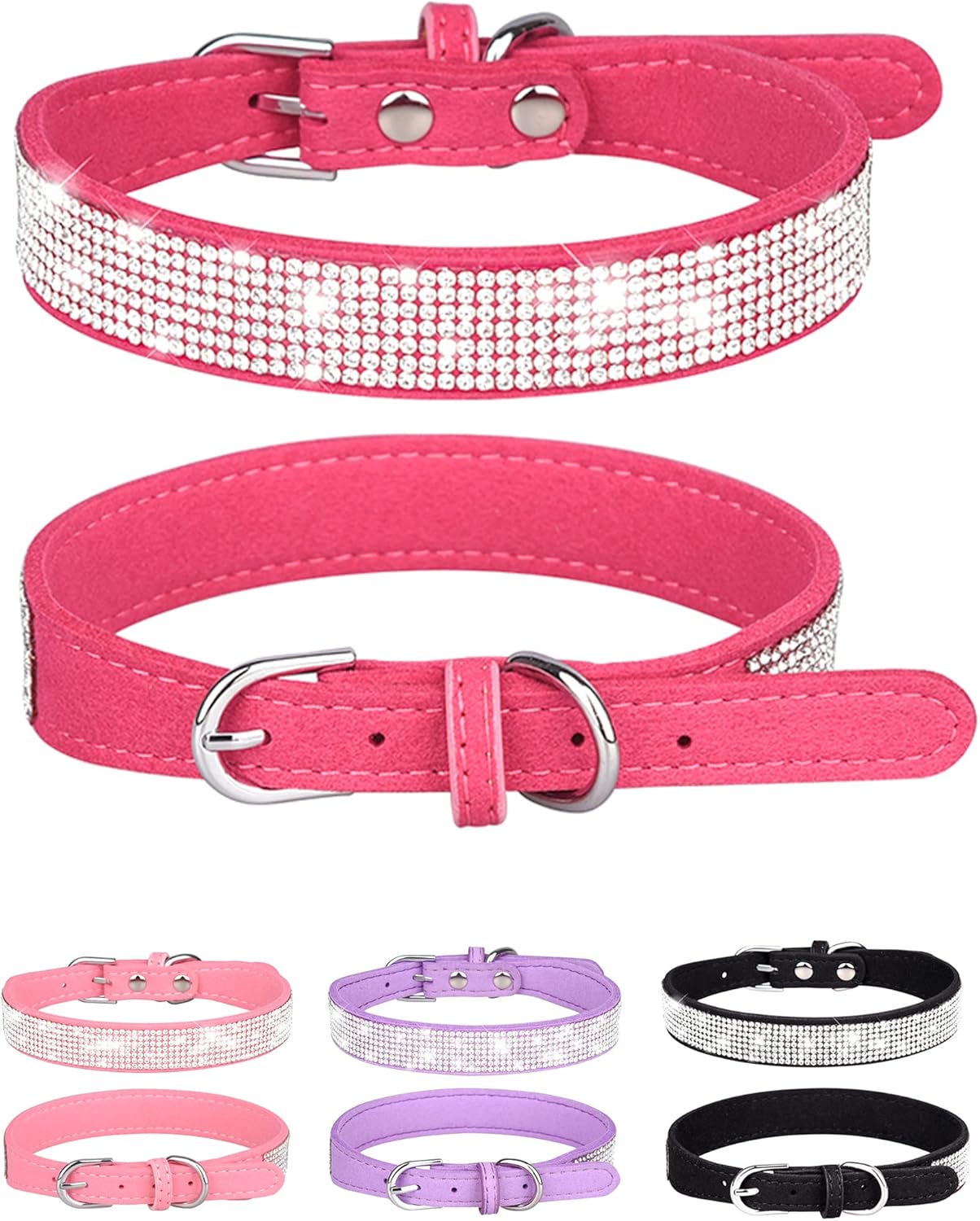 Bling Dog Collar for Small Medium Large Dogs, Rhinestone