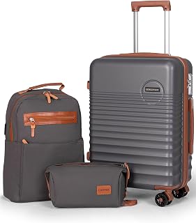 Carry On Luggage 22x14x9 Airline Approved Suitcase with Wheels, 3 Piece