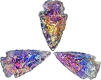 Vista 28 de Amazing Gemstone Punta de flecha de cuarzo Aura de Titanio, cristal y piedra curativa, cabeza de flecha de roca pedernal – 2 a 3 puntas de flecha