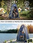 Pop Up Privacy Tent with Reinforced Frame, Portable Camping Shower Tent, Full Coverage Camping Toilet Changing Room for Outdoor Use - UV Protection