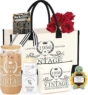 40th 50th 60th Birthday Gifts for Women Tote Bag Birthday Gifts Set for Mom