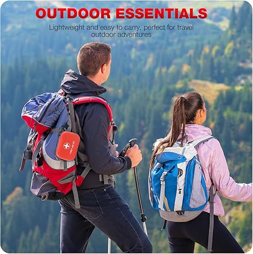 Miniatura 6 de Mini kit de primeros auxilios 100 piezas kit de emergencia para el hogar, coche, viajes, pequeños kits de primeros auxilios para senderismo,