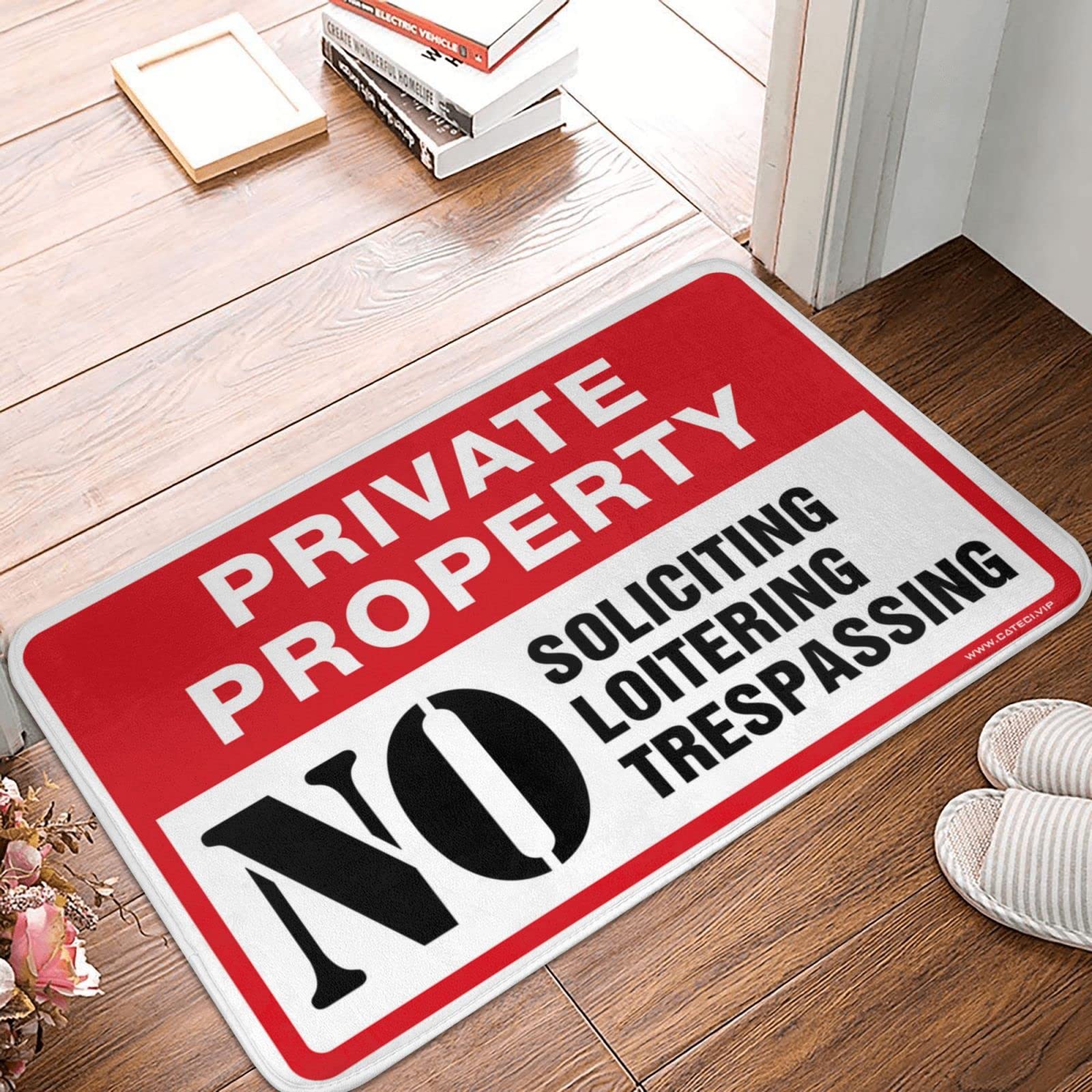 Tapis de garage No Trespass déco automnale et protection pour entrée de maison 50x80cm
