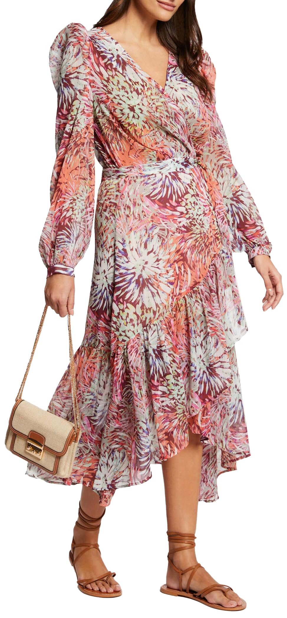 Morgan Midi-Wickelkleid mit Druck