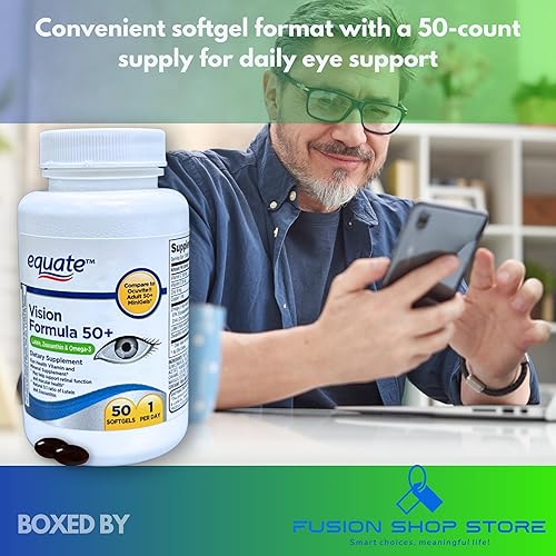 Miniatura 4 de Vision Formula 50+ cápsulas blandas para la salud ocular, 50 unidades (paquete de 1), en caja por Fusion Shop Store