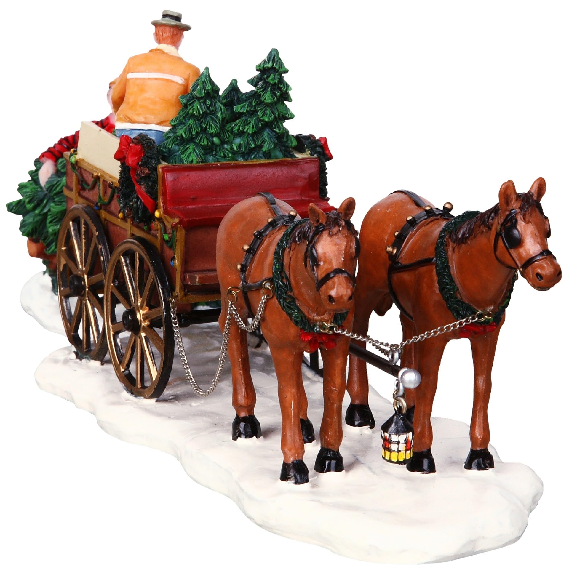 Lemax 43451 Décoration chariot et sapins de Noël