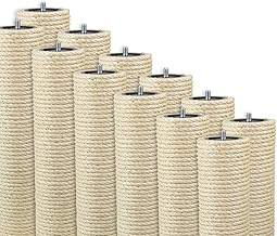 Kratzbaumland 9 cm Deluxe-Endstamm mit Stehbolzen und 8 mm Sisalseil Länge: 35 cm/Gewinde: 8 mm (M8)