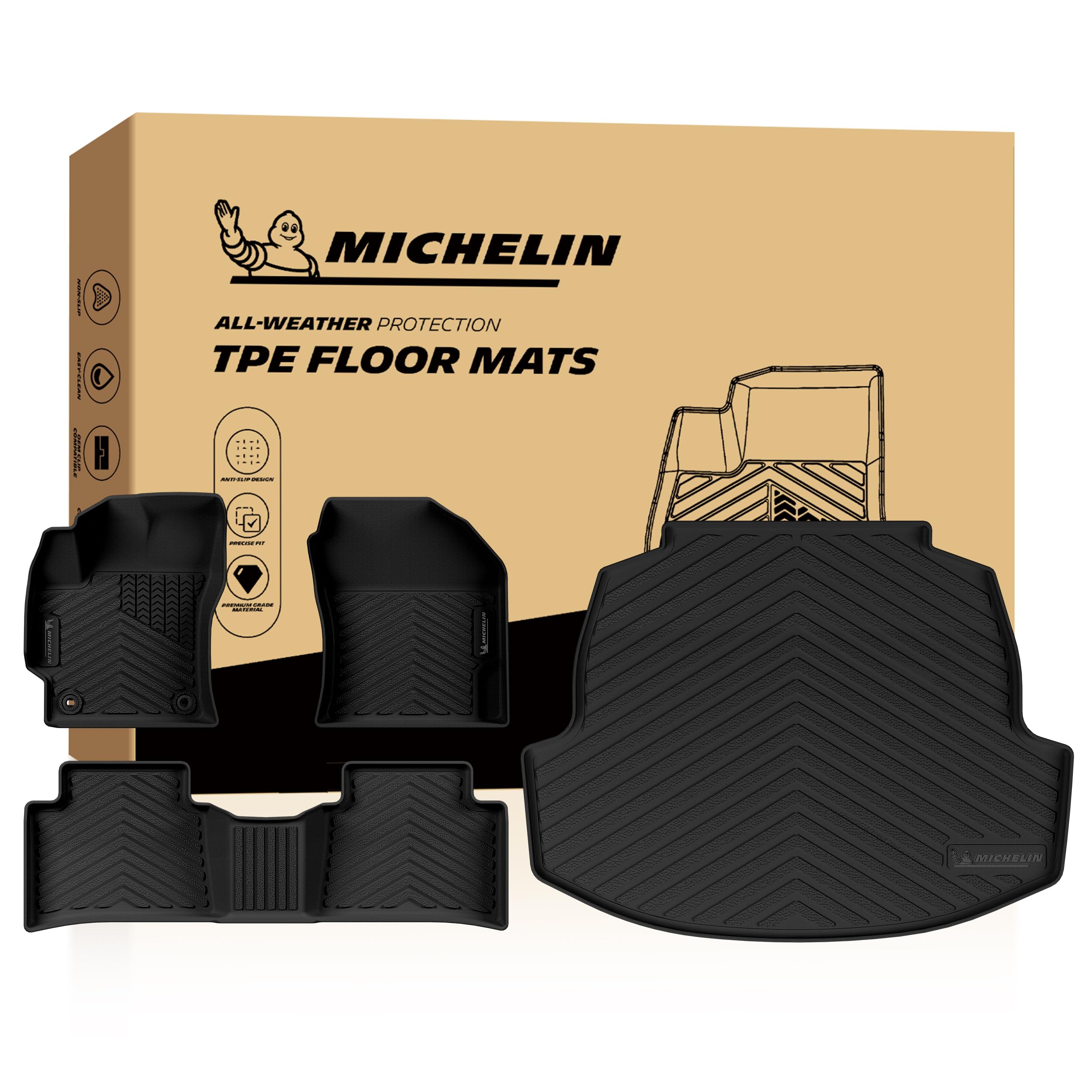 Michelin Vehicle Mats for 2020-2026 Toyota Corolla Sedan (4 Piece)