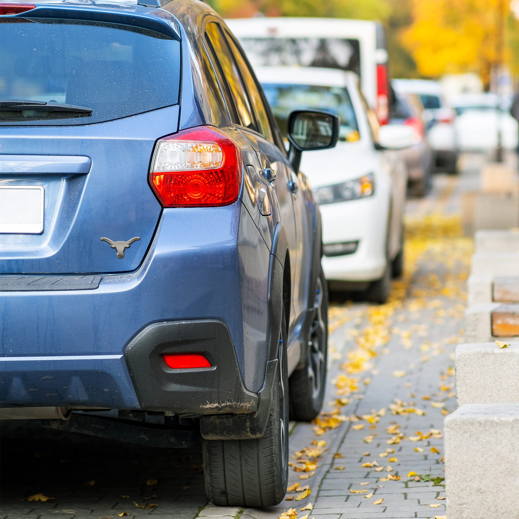 Rico Industries NCAA Texas Longhorns Antique Auto Emblem Antique Nickel Auto Emblem for Car/Truck/SUV