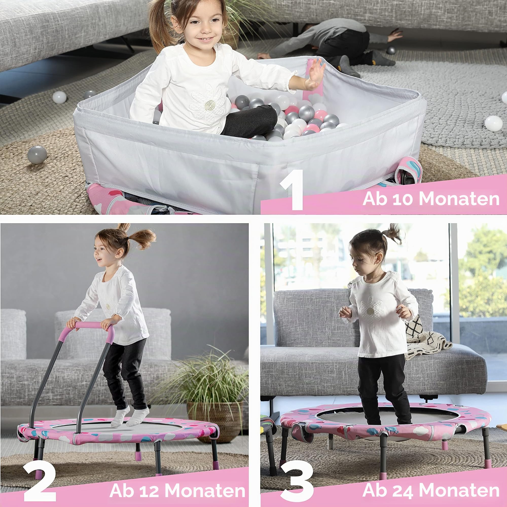smarTrike Faltbares Trampolin für Kinder von 1 bis 5 Jahren