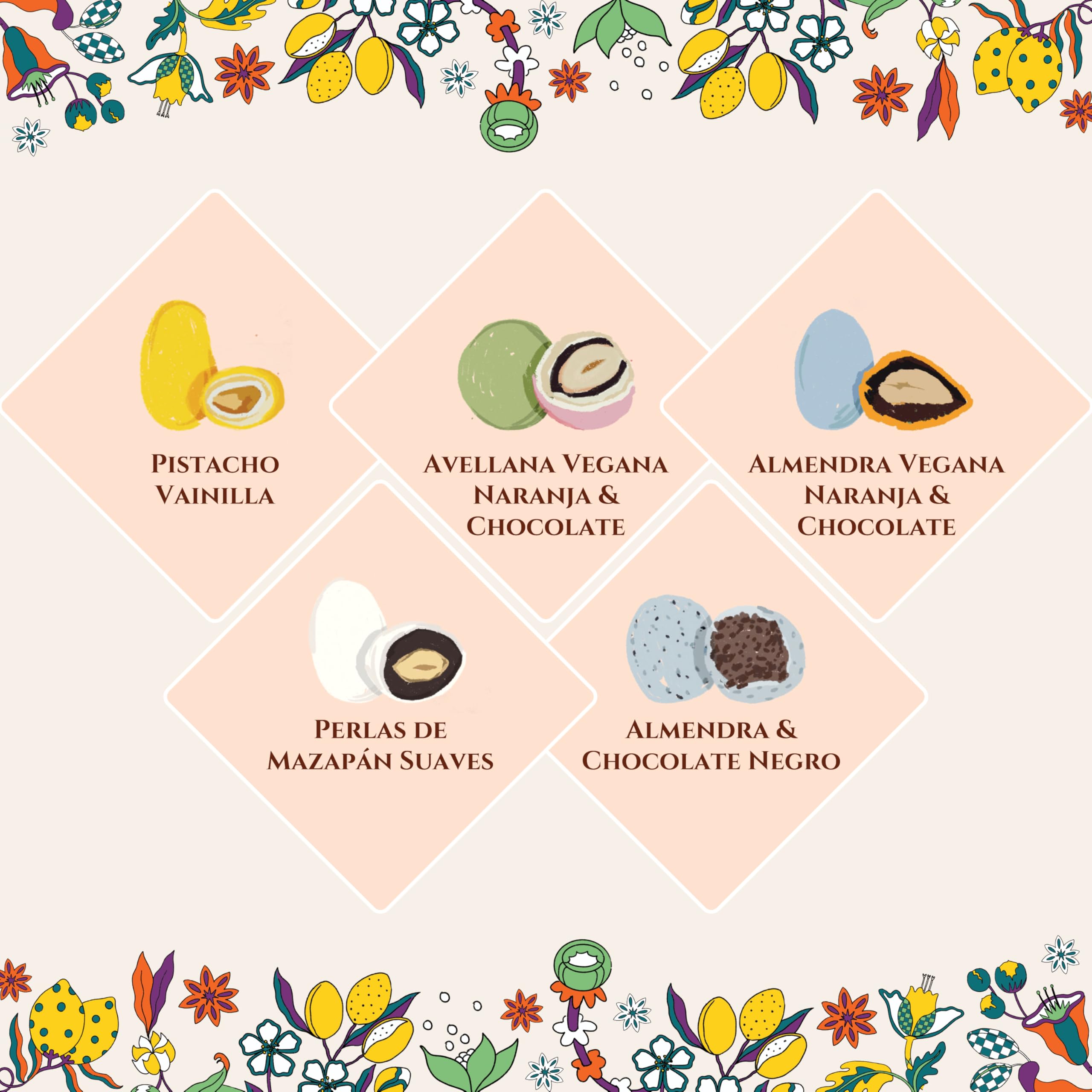 Caja de Bombones Veganos de Chocolate con Frutos Secos – Pralinés de Almendra, Avellana y Pistacho con Chocolate Negro – Regalo ideal para el Día de la Madre – Lavolio La Foresta Vegan, 150g
