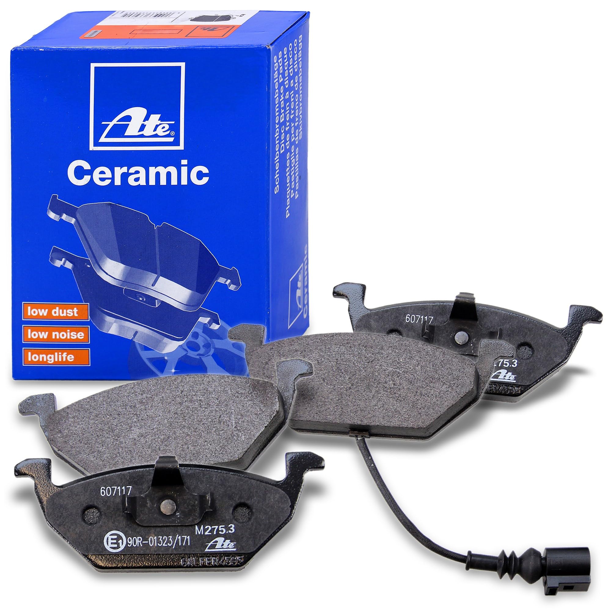 ATE Set di freni +dischi freno anteriori ¯ 280mm ventilati +posteriori ¯ 253mm pieni e pastiglie freno in ceramica anteriori +posteriori Compatibile con AUDI, SEAT, LEON, TOLEDO, SKODA, YETI, VW