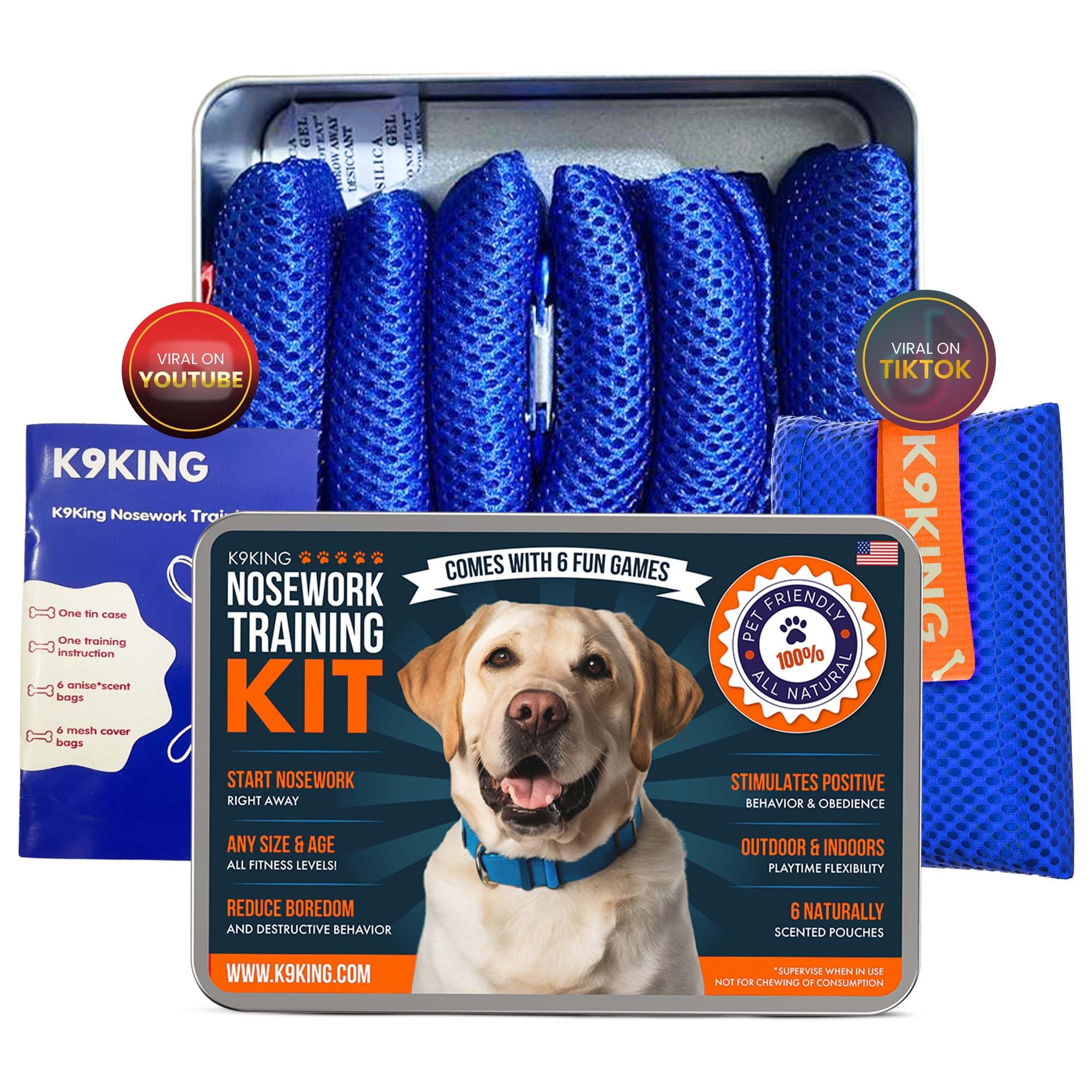 Ultimate Dog Scent Training Kit Metal Box - Enrichment Puzzle Toy for Dogs, Dog Training Tools & Behavior Aids, Scent Work Training for Dogs, Agility Training Equipment for Dogs, Puppy Training Tools