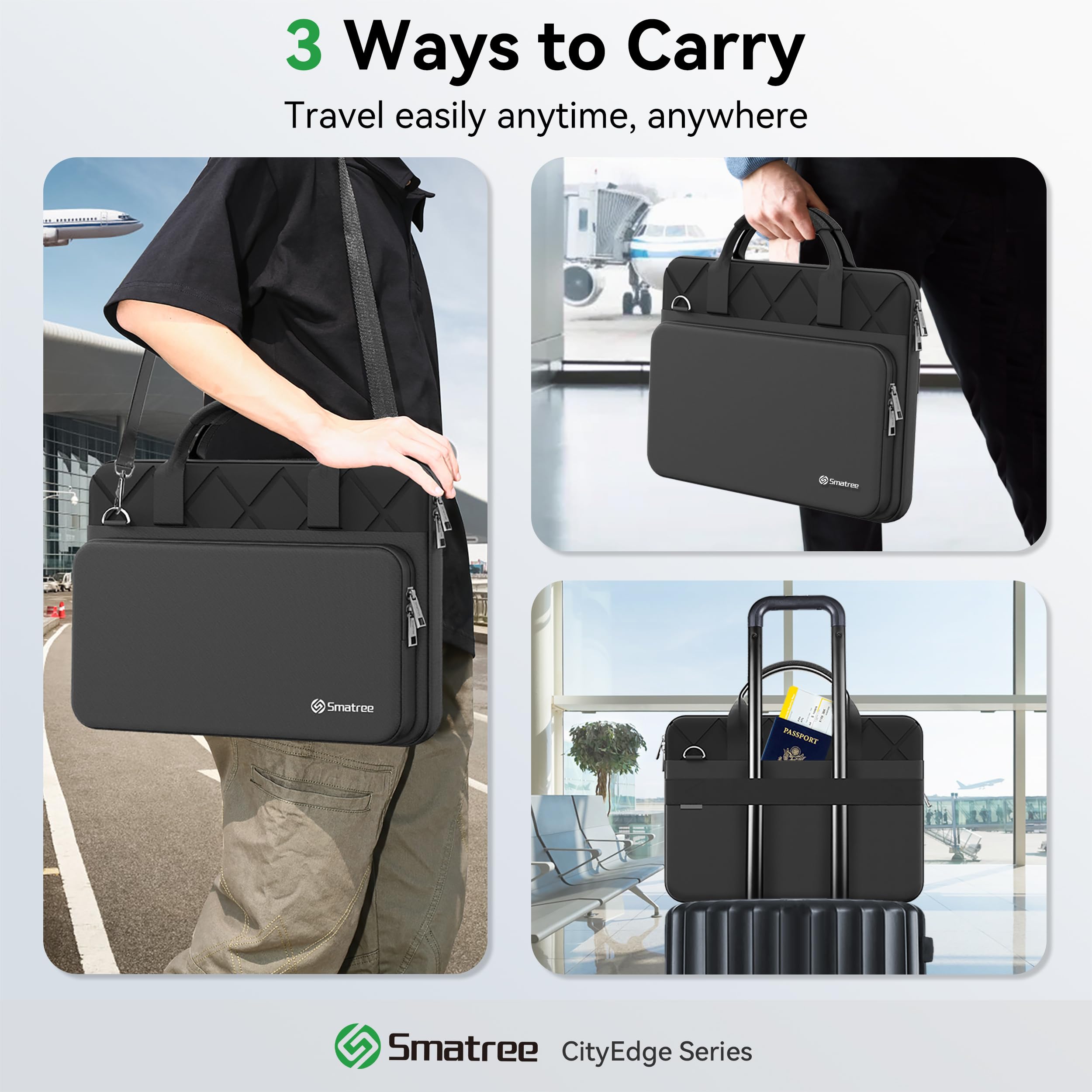 Smatree CityEdge - Funda para portátil Alienware x17 R2 de 17.3 pulgadas, para portátil Alienware m17 R5 de 17.3 pulgadas, funda con bolsillo para accesorios, correa para el hombro, diseño patentado
