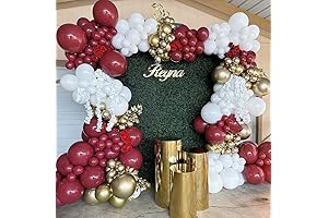 Maroon and Silver Balloon Arch Kit Burgundy Chrome Gold Balloon Arch