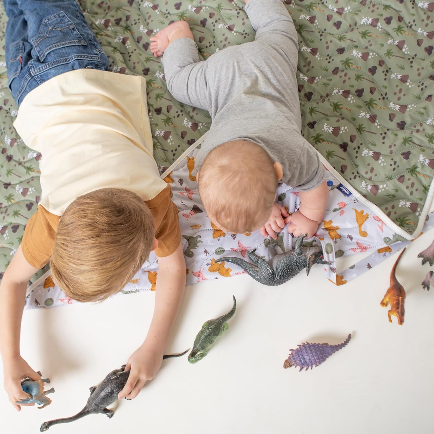 Kinder Cloth Diaper Co Adventure Play Mat - Machine Washable, Reversible, Water-Resistant, Quilted Blanket