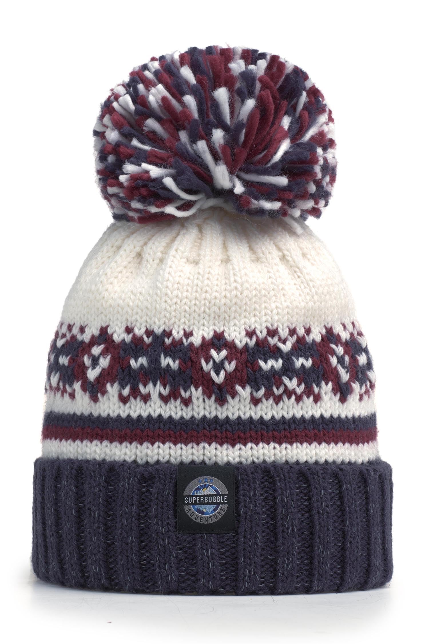 SuperBobble Geyser Fairisle Knit Reflective Beanie