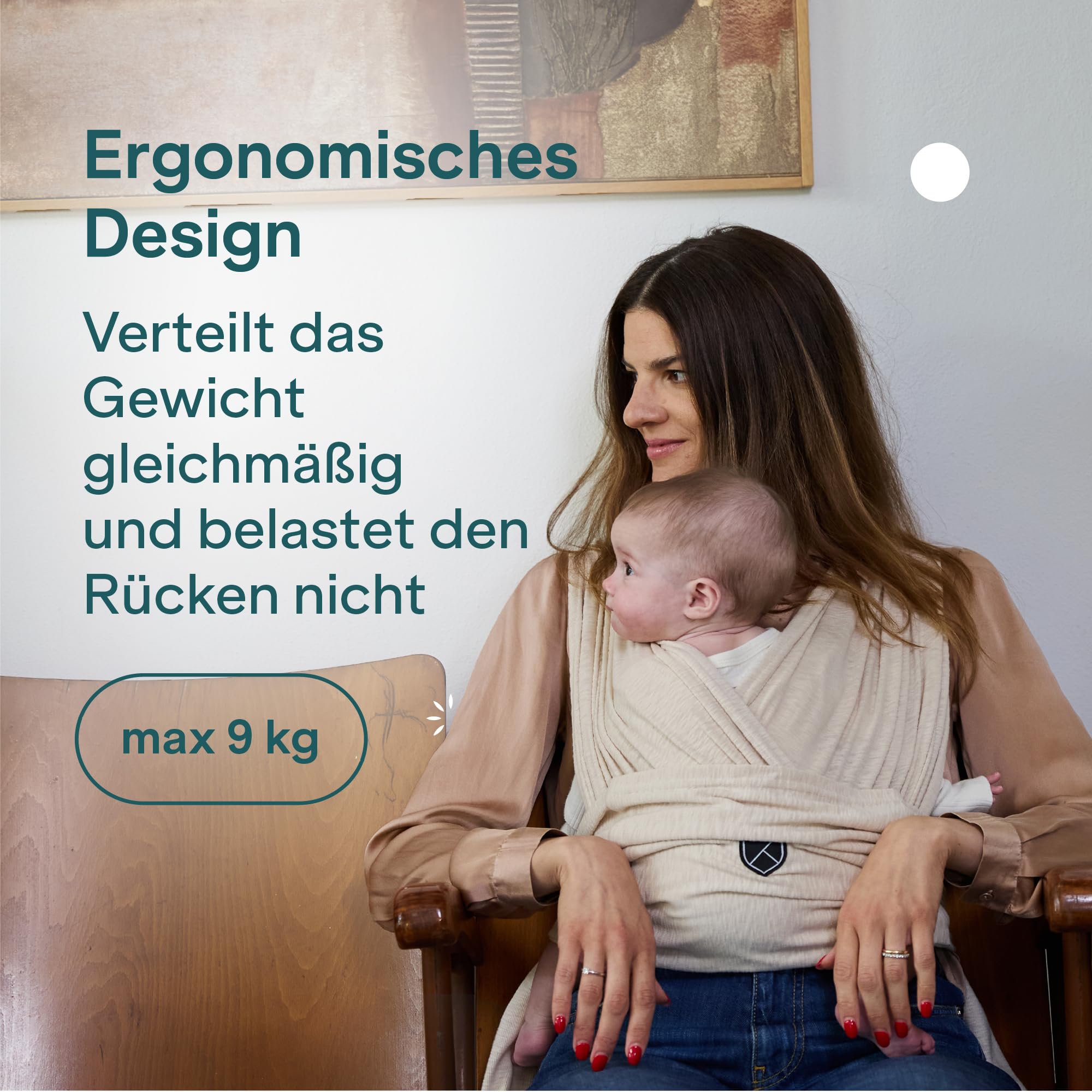 Koala Babycare Tragetuch Baby Neugeborene - Einfach Anzuziehen für Mütter und Väter - Babytrage Multi-Use Bis 9kg - Babytragetuch