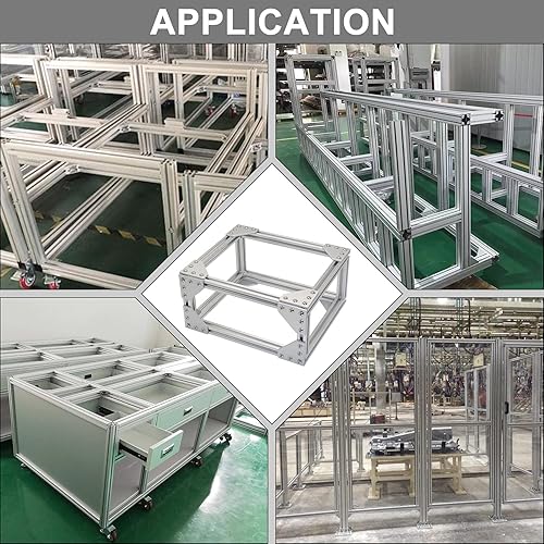 Miniatura 6 de Boeray Placa de unión en forma de L de aleación de aluminio, 10 piezas y 50 tornillos hexagonales M5x8 y 50 tuercas en T para perfil de aluminio de