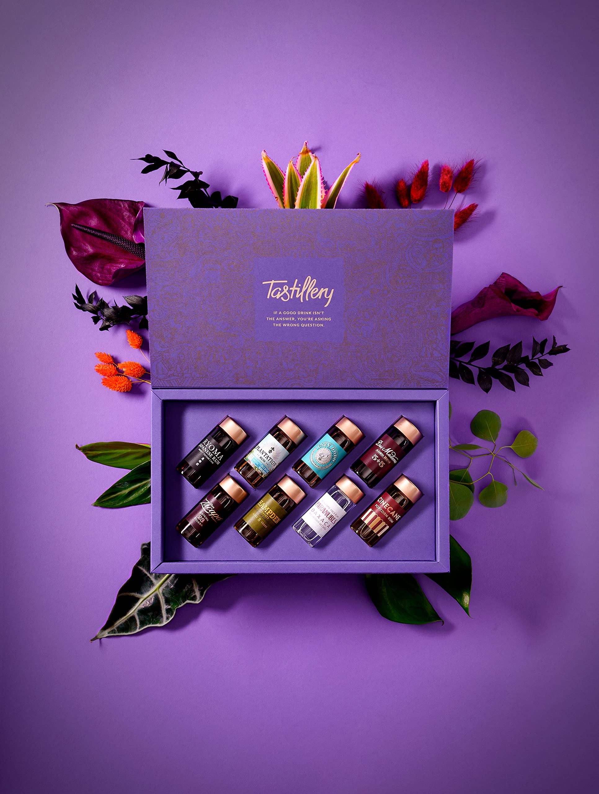 Tastillery World of Rum Tasting Probierset 8x 30ml | Mini Rum Geschenk Set | Rum Alkohol Geschenkset | Geschenke für Männer