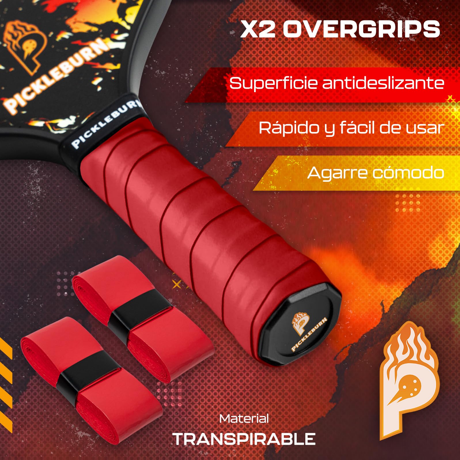 Set de Pickleball Premium Pack de 2 Palas de Pickleball de Fibra de Vidrio Reforzado 4 Bolas Interior/Exterior Mochila de Transporte 2 Overgrips 2 Pickers y Llavero Todos los Niveles