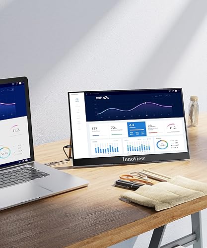 Miniatura 3 de InnoView Paquetes de monitores portátiles y de computadora 156 pulgadas y 27 pulgadas 2 unidades FHD 1920 x 1080p bisel delgado de 178 de visión