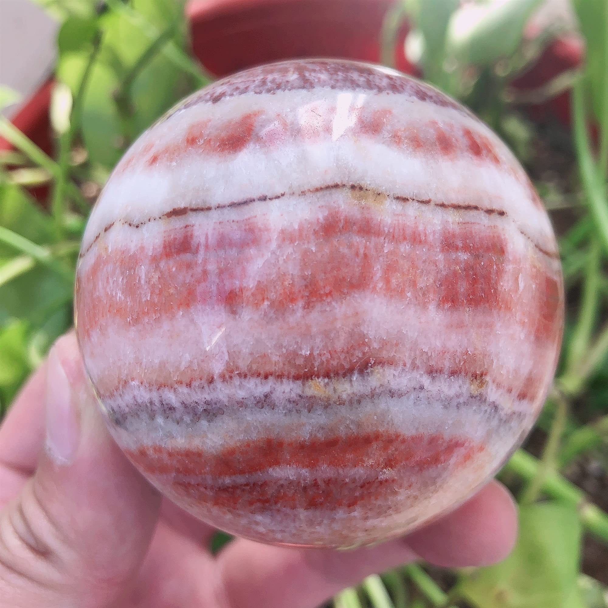 1 stück naturstein Ball Steine ​​Zimmer Home Office Aquarium Dekoration zubehör edelstein (Size : 6-6.5cm)