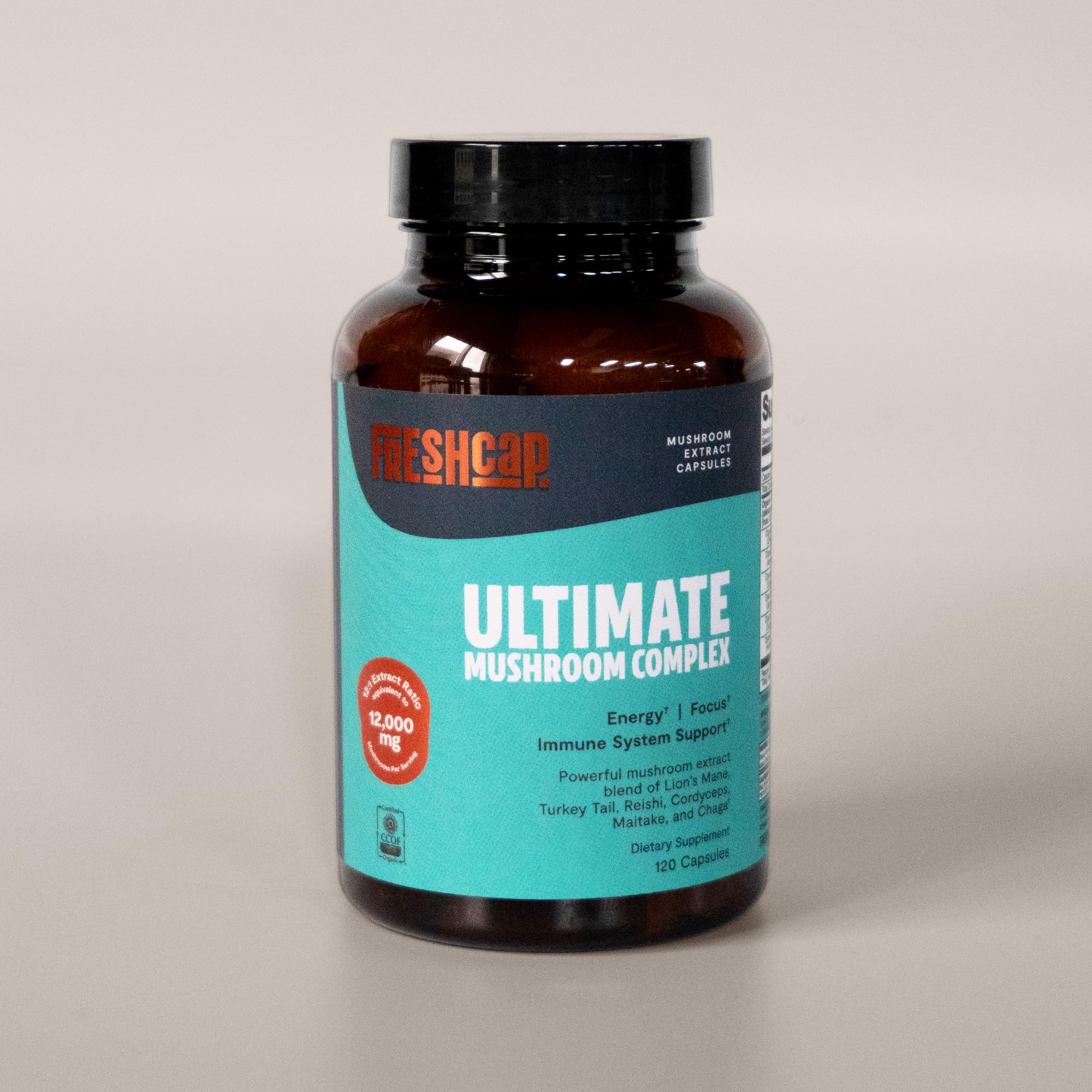 FreshCap Mushrooms Supplement, Ultimate Mushroom Complex, 120 Capsules — Amazon image 8