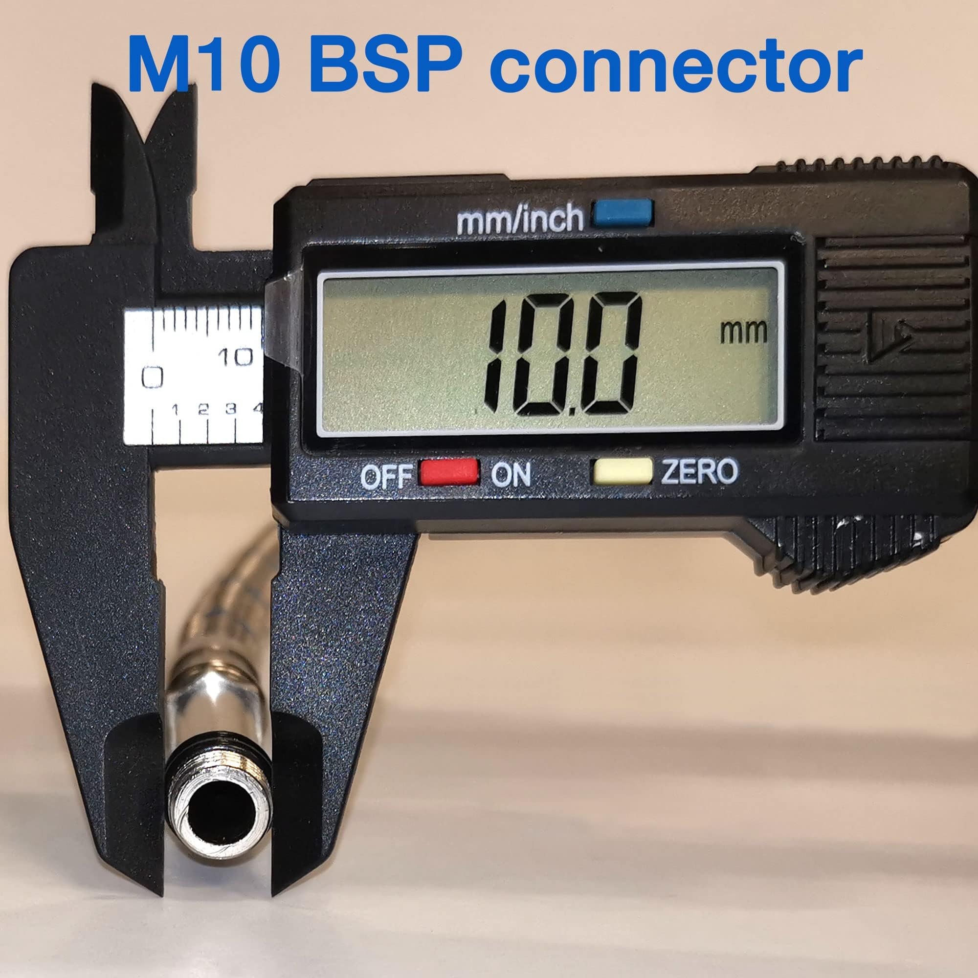2 conectores flexibles M10 (10 mm) x 1/2 pulgada BSP (500 mm), tubos flexibles de repuesto para calderas, fregaderos y lavabos, mangueras trenzadas de acero inoxidable sin óxido, corrosión