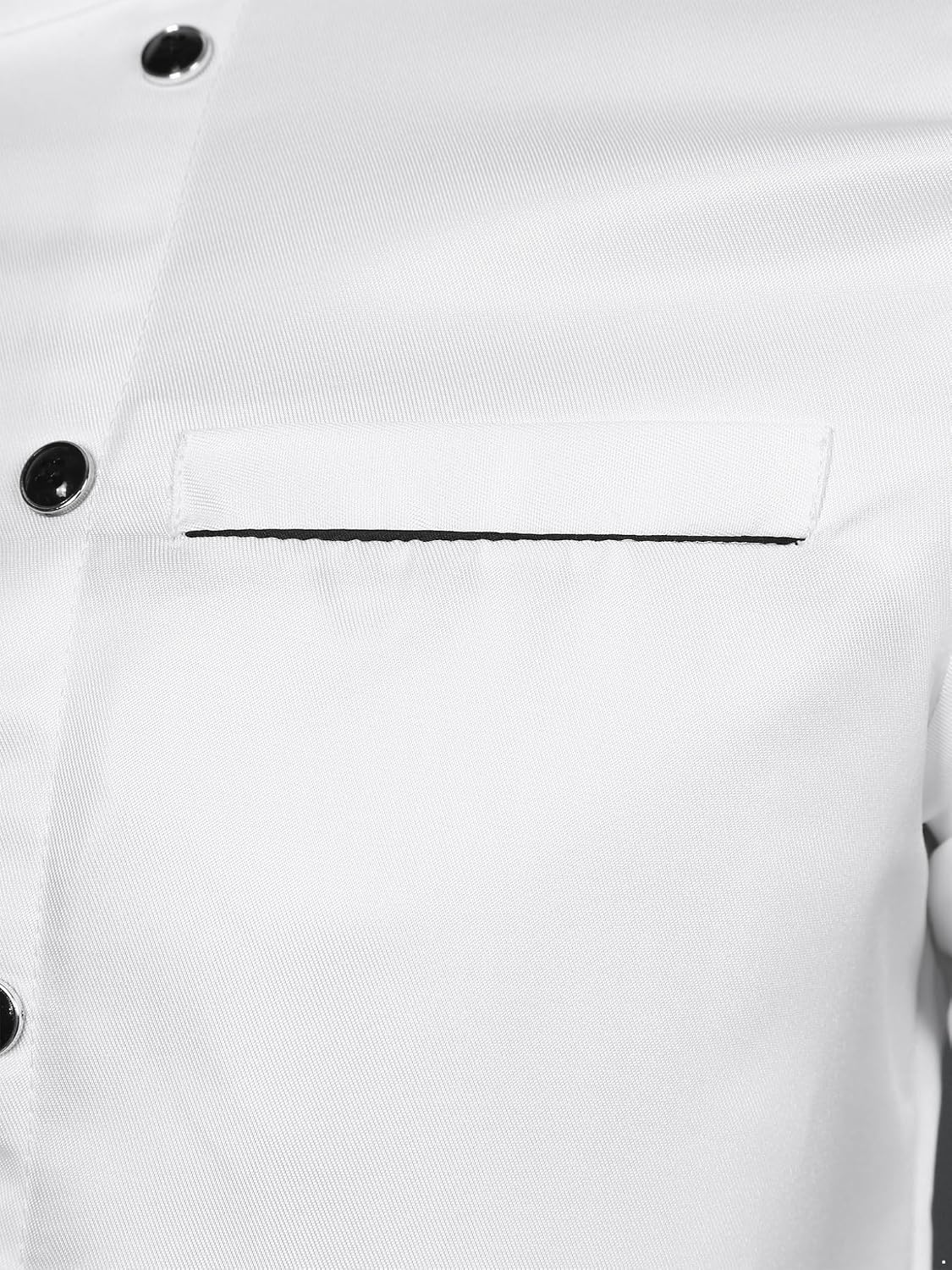 JanJean Unisex Men Women Classical Chef Coat Lightweight Short Sleeve Chef Jacket Cooking Uniform Shirt