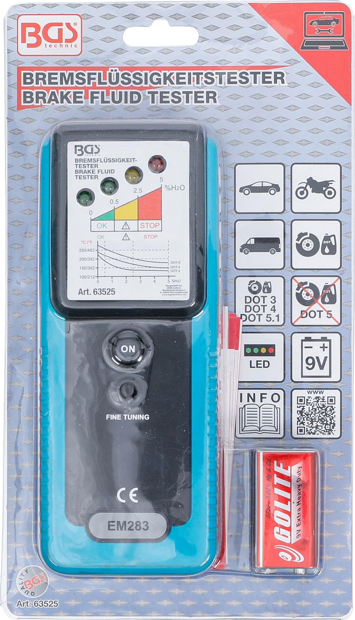 BGS 63525 | Tester liquido freni