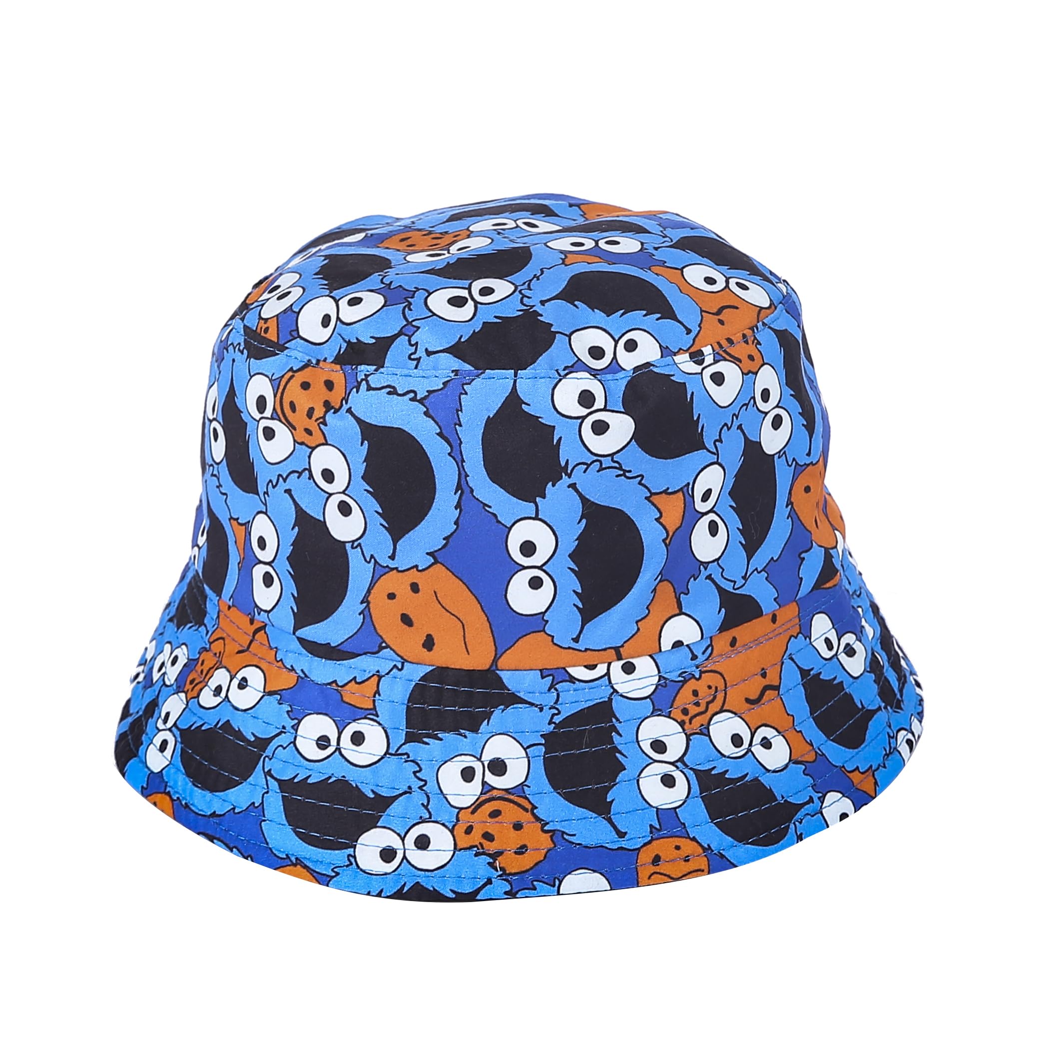 Kgm Unisex Multi Cool Cartoon Face Print Festival Holiday Sun Bucket Hat