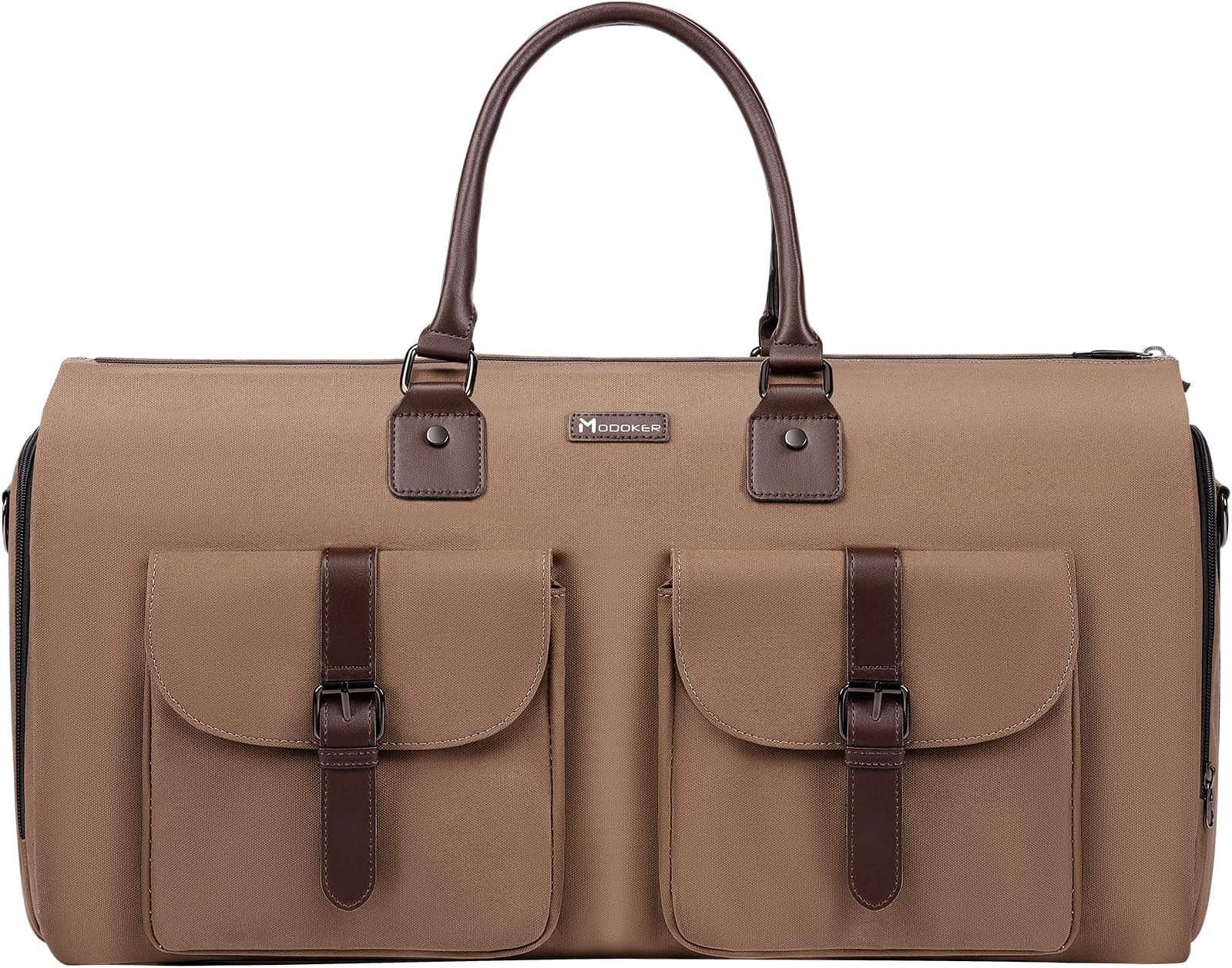 ModokerGarment Convertible Weekender Bag,Carry on Canvas Garment Duffle Bag Heavy Duty Overnight Bags for Men WomenOEKO-TEX STANDARD 100