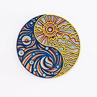 Vista 9 de Decoración de pared para el hogar, Yin Yang Corte láser multicapa tallado elegante mandala de madera para colgar, paneles MDF para decoración, obras
